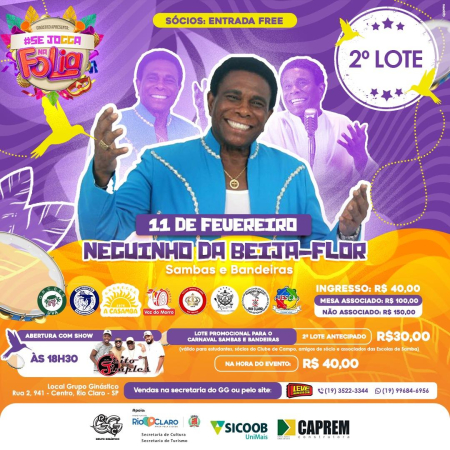 Neguinho da Beija Flor no Carnaval do Ginástico 2023
