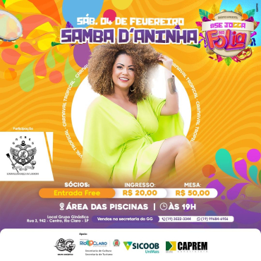 Aninha no Carnaval do Grupo Ginástico Rio-clarense - 2023